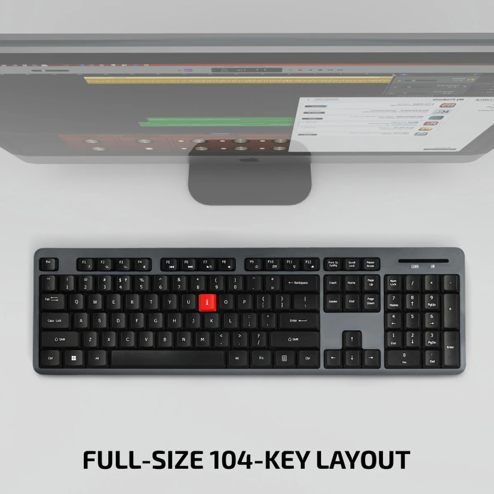 Iball Wireless Keyboard Mouse Combo ClickSet S350 (Mint i7) view 2